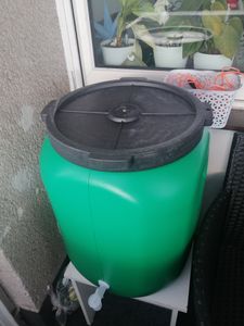 Weithalsfass Futtertonne Fasssilage Regen Fass Gepäcktonne 120 Liter mit Deckel Wasserhahn grün Kunden-Foto 1