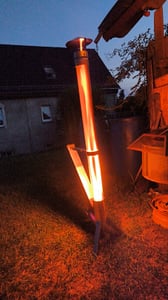 Muntel® Pellet Terras Heater - Terrasverwarmer - Outdoor - Heater - Fire Tube - Pallet - RVS - 34x 44.8x 132.2Cm Klantenfoto 7