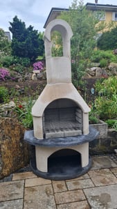 Buschbeck Gartengrillkamin Wellington weiß-anthrazit Kunden-Foto 1