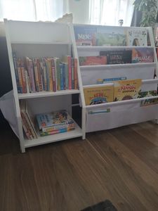 SONGMICS Bücherregal Kinder, mit Seitentasche, 75 cm hoch, Spielzimmer, weiß Kunden-Foto 1