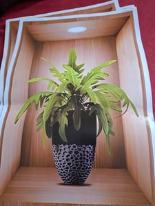 3D Wandaufkleber Hauspflanzen, Wandtattoo Blumen, selbstklebende Wanddekoration Kunden-Foto 2
