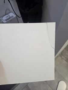 Schminktisch MRDT08-W, weiß, aus MDF, mit Spiegel (Ø 40 cm) und Schubladen, 80x122x40 cm Kunden-Foto 4