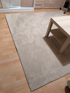 TT Home Wohnzimmer Teppich Kurzflor Anti-Rutsch Rückseite Unifarben Modern Waschbar Größe 200 cm Quadrat Kunden-Foto 12