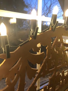 Erzgebirgslicht - AUSWAHL - 10 Stück LED Filament Topkerze 48 V 0,2 W für INNEN, für 5 Brennstellen E10 Riffelkerze Ersatzbirne Glühbirne Glühlämpchen für Lichterketten Pyramide Schwibbogen Kunden-Foto 3
