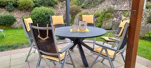 di volio Gartentisch Ravello ø 150 cm, rund - schwarz - Gartentisch - wetterfest & langlebig, aus Kunstholz und Aluminium Kunden-Foto 1
