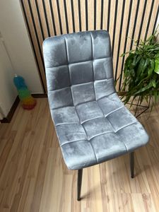 DEULINE Esszimmerstühle Essstühle Samtbezug Polsterstuhl Stühle Esszimmer Stuhl Milano 4er-Set GRAU 521252 Kunden-Foto 25