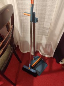 Kehrgarnitur, Kehrschaufel, Kehrbesen mit langem, Stiel Kehrset, Besen- und Kehrschaufel-Set, Besen mit Kehrschaufel Kombi-Set Kunden-Foto 1