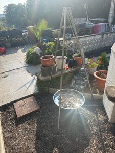 GLÜHZONE HKG 100 - Schwenkgrill aus Edelstahl mit Feuerschale - Dreibein Schwenker Holzkohlegrill für Camping und Garten Kunden-Foto 1