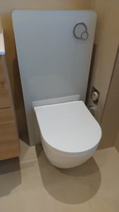 Sanitärmodul 805 für Wand-WC - Weiß - Inkl. Betätigungsplatte Kunden-Foto 1