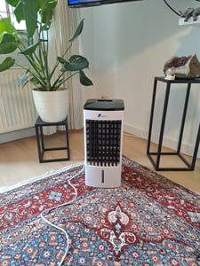 Climatiseur mobile JUNG LIFEAIR sans tuyau d'évacuation, climatiseur mobile 3-en-1, purificateur d'air, humidificateur, refroidissement par eau, jusqu'à 20 m², minuterie de 15,5 heures Photo du client 34