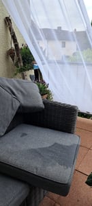 1 kus Vonkajšia záclona Transparentná biela s očkami hore a dole, vodotesná vetruvzdorná balkónová záhradná záclona, 254x213cm Fotografia od zákazníka č. 1