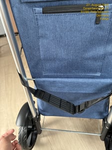 MONZANA® 3in1 Einkaufstrolley 56L bis 50 kg klappbar abnehmbare Tasche Handwagen Einkaufswagen Einkaufshilfe Roller Grau Kunden-Foto 5