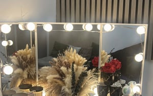 LED Spiegelleuchten, 14 x Led Spiegelleuchte mit Touch-Funktion,  3 Farbe & Dimmbaren Helligkeitsstufen, Schminktische Leuchte, Make Up Licht Kunden-Foto 1