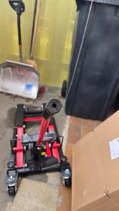 Bituxx Motorradheber Heber Montageständer Hebebühne Montageheber Motorradhebebühne Hydraulisch Lifter Bock ATV Quad bis 680Kg Rot MS-17320 Kunden-Foto 1