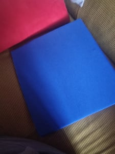Auto-Sitzkissen Keil mit Bezug, blau Kunden-Foto 1