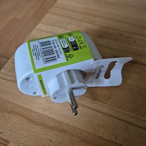 Doppelstecker Steckdosenleiste Mehrfachsteckdose Doppelsteckdose Schuko Schwarz Horizontal Kunden-Foto 2