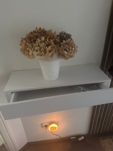 vidaXL Wandregale mit Schubladen 2 Stk. Weiß 60x23,5x10 cm MDF Kunden-Foto 1