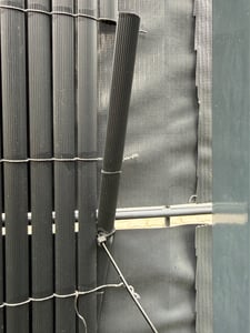 Sichtschutzmatte Balkon StrongLine 180 x 300 cm PVC grau Blickdicht Zaun Terrasse paramondo Kunden-Foto 3