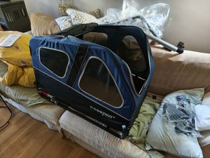 Doggyhut S-Line XXL Hundeanhänger & Hundebuggy mit Federung 2 in 1 Hunde Fahrradanhänger Jogger gefedert bis 45 kg Kunden-Foto 4