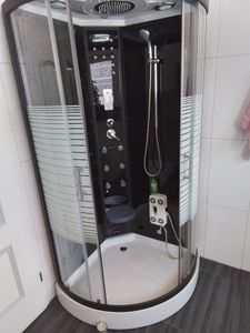 HOME DELUXE - Komplettdusche BLACK PEARL - Maße: 90 x 90 cm - inkl. Regendusche, Radio und ZubehörI Duschtempel Fertigdusche, Dusche, Duschtempel Kunden-Foto 1