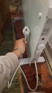 TRESKO® Elektroheizung Weiß 2000W Glaskonvektor Konvektor Wand Heizung Glas Heizkörper Bad Klantenfoto 2