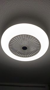 EINFEBEN Deckenventilator Deckenventilatoren mit Beleuchtung 80W Dimmbar Fan Licht deckenlampe Einstellbare Windgeschwindigkeit Lampe lüfter kronleuchter mit Fernbedienung Kunden-Foto 1
