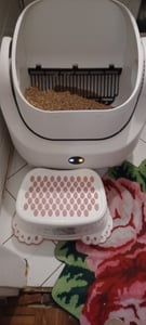 COSTWAY Selbstreinigende Katzentoilette, offen, Katzenklo selbstreinigend mit App-Steuerung, Geruchskontrolle, Sensorsicherheit&Müllbeutel Kunden-Foto 3