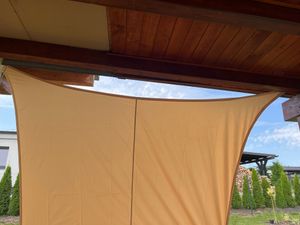 Wasserabweisendes Sonnensegel UV Schutz Testnote 1.4 viele Farben Orange 5x7 m Kunden-Foto 6