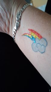 Oblique Unique XXL Kinder Tattoo Set 208 Stück für Mädchen Einhorn Herz Panda Motive uvm. Spielen Kindergeburtstag Kunden-Foto 1