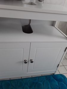 Rodan | Waschbeckunterschrank - 80cm | Braun matt - Eiche | B/H/T 80/57/46cm | 2 Softclose-Schubladen | Badezimmerschränke, Badmöbel, Unterschränke Kunden-Foto 2