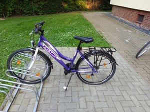 26 Zoll Fahrrad 21-Gang Shimano Schaltung mit Beleuchtung nach STVO Türkis Doppelrahmen Kunden-Foto 18