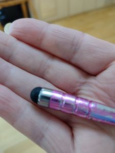 Universal Mini Stylus Touch Pen Eingabestift kapazitive Displays Lila (zB Samsung Galaxy, Note, iPhone, Xperia etc.) Kunden-Foto 1