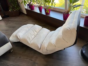COSTWAY Rozkładana leżanka, fotel podłogowy z regulowanym oparciem i funkcją spania, leżanka podłogowa, sofa podłogowa, fotel podłogowy, czerwony Zdjęcie produktu od klienta nr 1