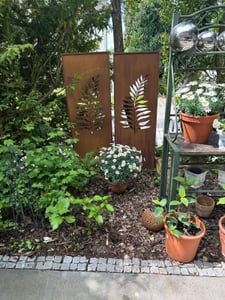Paravento da Giardino in Acciaio Arrugginito « Ancora » 160x50 cm Pannello Decorativo Foto del cliente 1