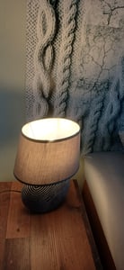 set di 2 lampade da tavolo o da comodino BRUBAKER Piedi in Vetroceramica bianca con finitura opaca bicolore - altezza 38 cm Foto del cliente 2