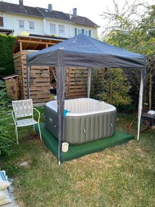 AREBOS Whirlpool aufblasbar | Ø208cm | 6 Personen | 130 Düsen | 1000L | Abdeckung Kunden-Foto 17