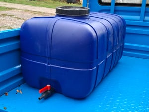Wassertank Fass Frischwassertank Wasserspeichertank Behälter 150 Liter blau Kunden-Foto 1