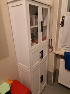FCH Hochschrank Badezimmerschrank,Küchenschrank mit 6 Türen, mit Verstellbaren Ablagen, Weiß 60 x 30 x 170cm Kunden-Foto 5
