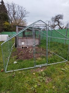 Hühnerstall 3x3x2m Hühnerhaus Kleintierstall Freilaufgehege Kleintiergehege Voliere Freigehege Hühnerkäfig Geflügelstall Verzinkter Kunden-Foto 1