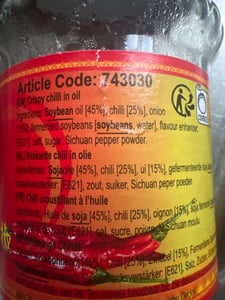 LAO GAN MA Křupavé chilli v oleji 210g | Křupavé chilli v oleji | Chilli v oleji se smaženou cibulkou Fotografie od zákazníka č. 3