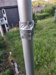 KESSER® Teleskop Fahnenmast Aluminium 6,30m Bodenhülse 60cm inkl Deutschlandfahne Höhenverstellbar Flaggenmast Mast Deutschland Flagge Alu Kunden-Foto 3