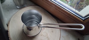 Türkischer Kaffeekocher Mokkakanne Espressokocher Cezve Dzhesva 500ml komplett aus Edelstahl 1mm Kunden-Foto 2