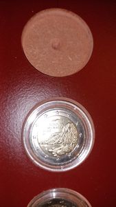 100st Münzkapseln Kapseln Caps 27mm für 2 Euro Münzen Coin mit Box Kunden-Foto 3