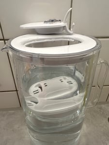 Wasserfilterkrug aus weißem Glas, 2,5 l, mit Maxfor Mg Aquaphor-Filter Kunden-Foto 1