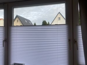 Plissee ohne Bohren,Weiß 70x130cm(BxH), Sichtschutz Faltrollo ohne Bohren Jalousie Rollos für Fenster und Tür Kunden-Foto 3