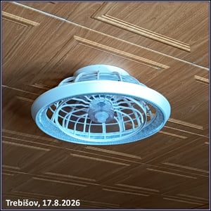 Stropný ventilátor s osvetlením, diaľkové ovládanie cez aplikáciu, 38 W žiarovka s ventilátorom, stmievateľný, 6 rýchlostí, 3 farby svetla, priemer 49 cm, tichý, vhodný do izby alebo kancelárie Fotografia od zákazníka č. 1