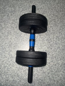 Lacestone 2in1 Hantelset Kurzhantel Langhantel Set Hanteln Krafttraining Gewichte 20 Kg MS-18212 Kunden-Foto 1