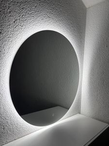 SensaHome - Okrúhle kúpeľňové zrkadlo bez rámu s LED osvetlením - stmievateľné - Nástenné zrkadlo - 60 cm Fotografia od zákazníka č. 6