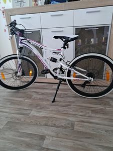 Bergsteiger Kodiak 24 Zoll Kinderfahrrad, geeignet für 8, 9, 10, 11 Jahre, Scheibenbremse, Shimano 21 Gang-Schaltung, Mountainbike mit Vollfederung, Mädchen-Fahrrad Kunden-Foto 6