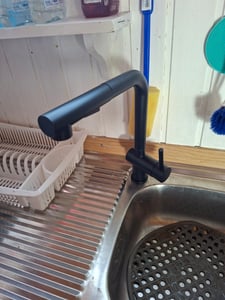 Cecipa MAX Küchenarmatur, 360° Drehbar Wasserhahn Küche, Küchenwasserhahn ausziehbar 40cm, 2 Strahlarten, Hochdruck, wassersparend, Chrom Kunden-Foto 1